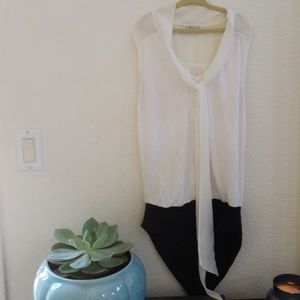 White & black bodysuit